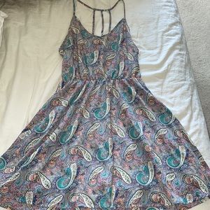 Paisley print mini dress